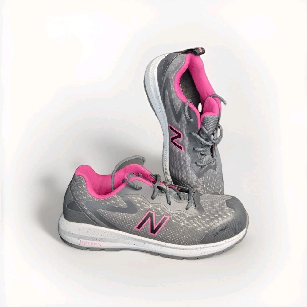New Balance Women's Composite Toe Logic  Grey/Pink, 10, ASTM,   E/H, PR